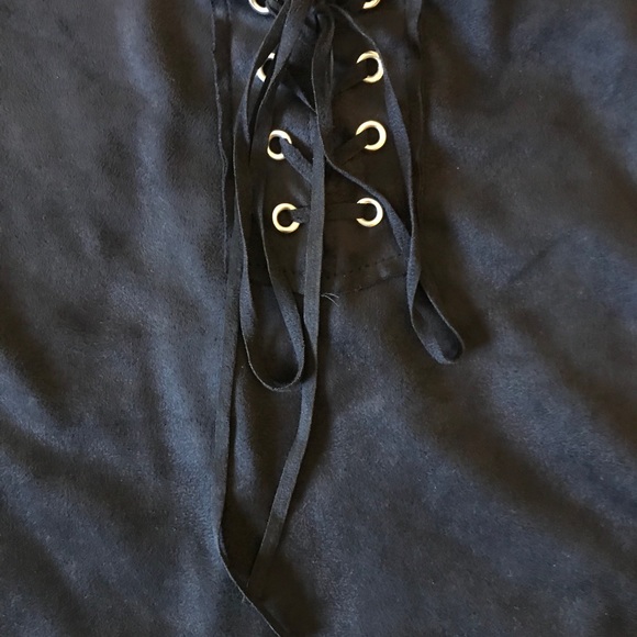 Tobi Faux Suede Laceup Mini Skirt - Picture 3 of 6